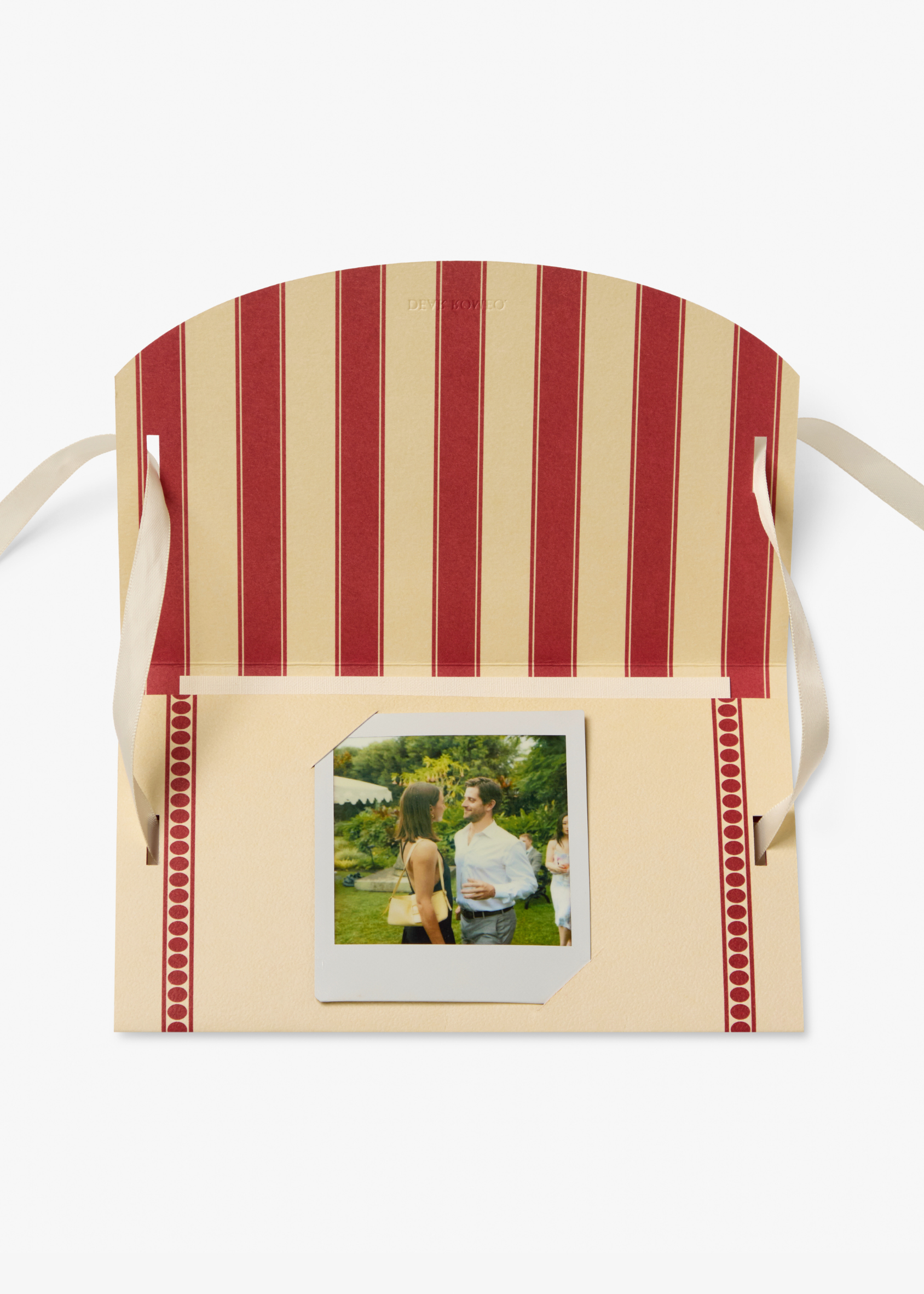 Card Suite No.1 red stripe greeting card front design - premium Australian stationery